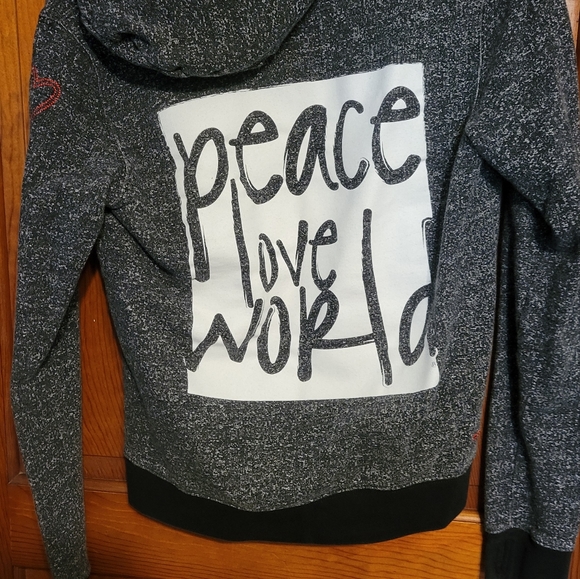 Peace Love World Hoodie - Picture 2 of 4